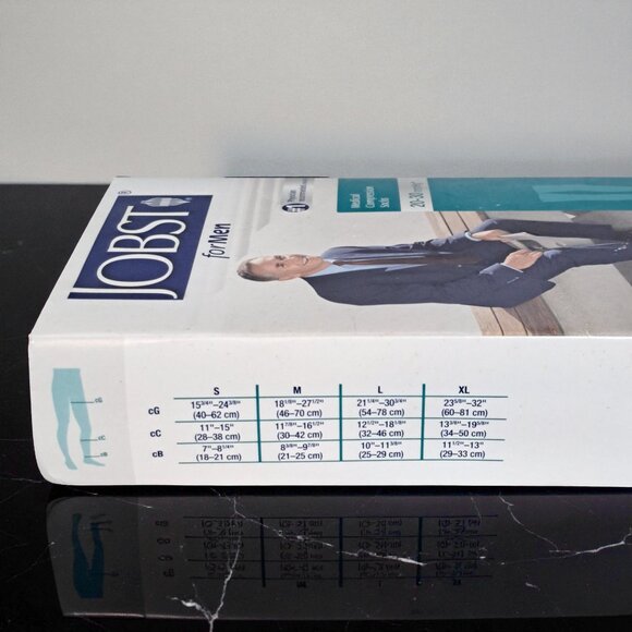 Jobst forMen Mens Compression Thigh Socks 20-30 mmhg Supports Therapeutic Closed - Picture 6 of 16